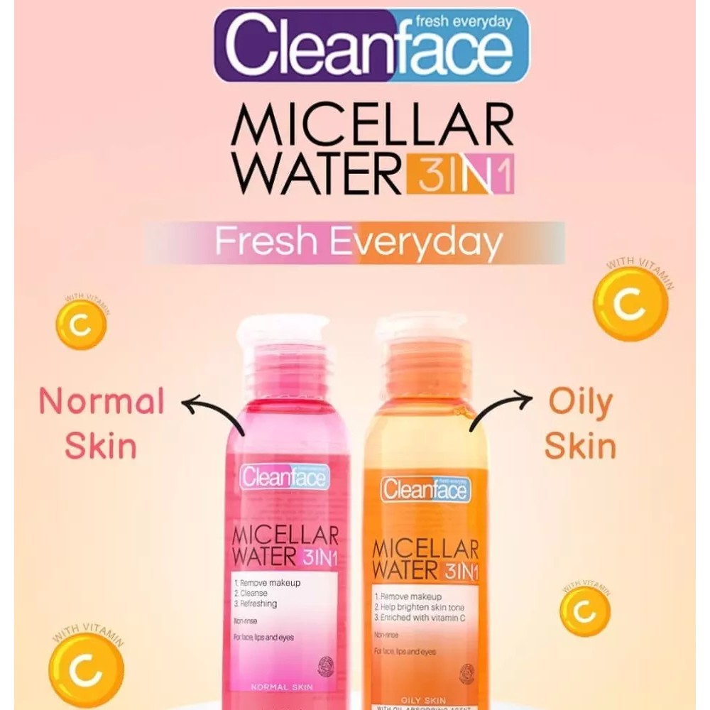 ☘️ CHAROZA ☘️ CLEAN FACE Micellar Water 3IN1 || 100ML || 250 ML