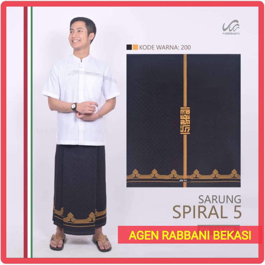 Sarung Rabbani Palestine SPIRAL 5 Hitam