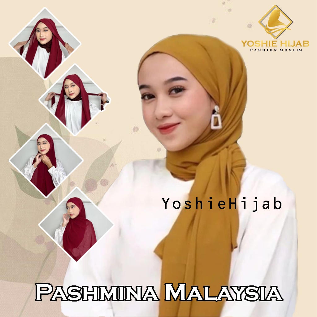 (PROMO) PASHMINA MELAYU 3in1 (180x75cm) | Pashmina instan bando | Pashmina Malaysia | PASHMINA MALAY