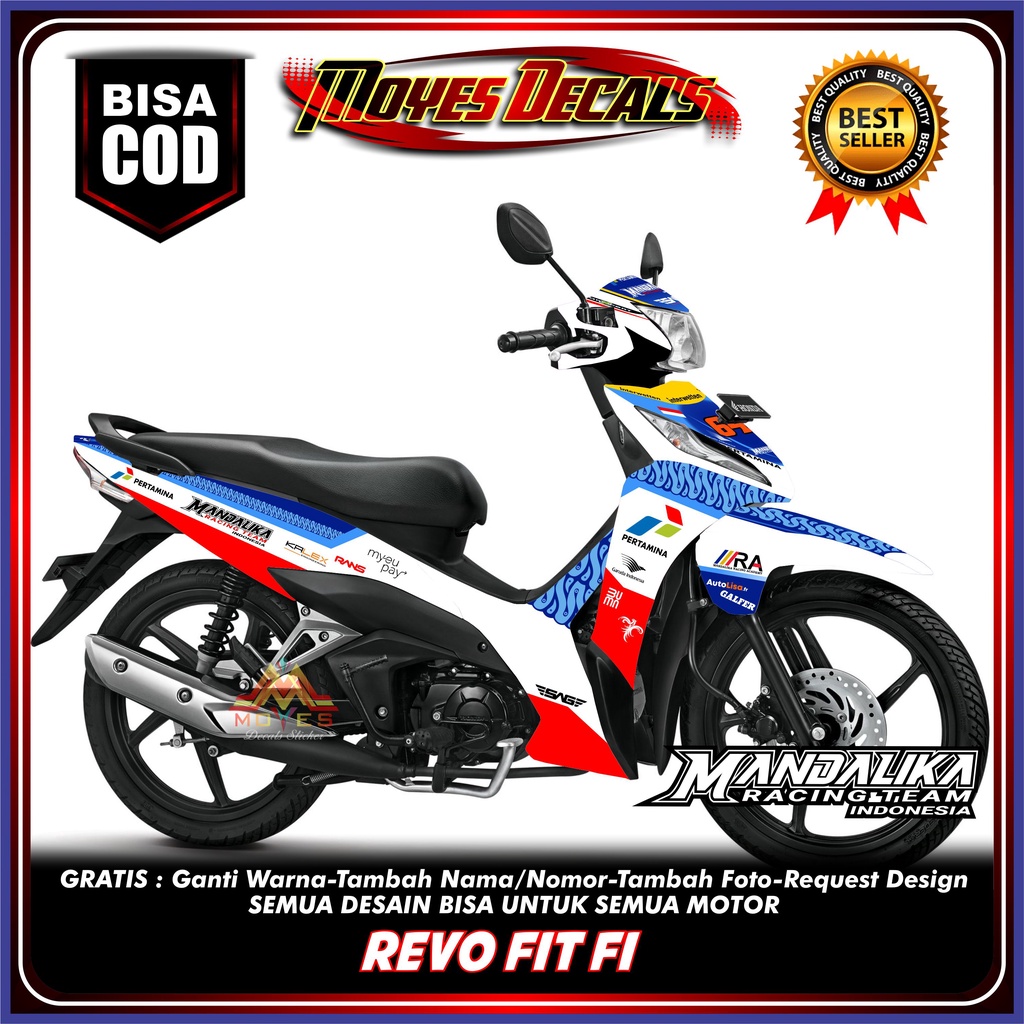 Decal Variasi Fullbody Revo Fit fi Fullbody Mandalika Stiker Decal Revo Fit Fi Decal Strifing