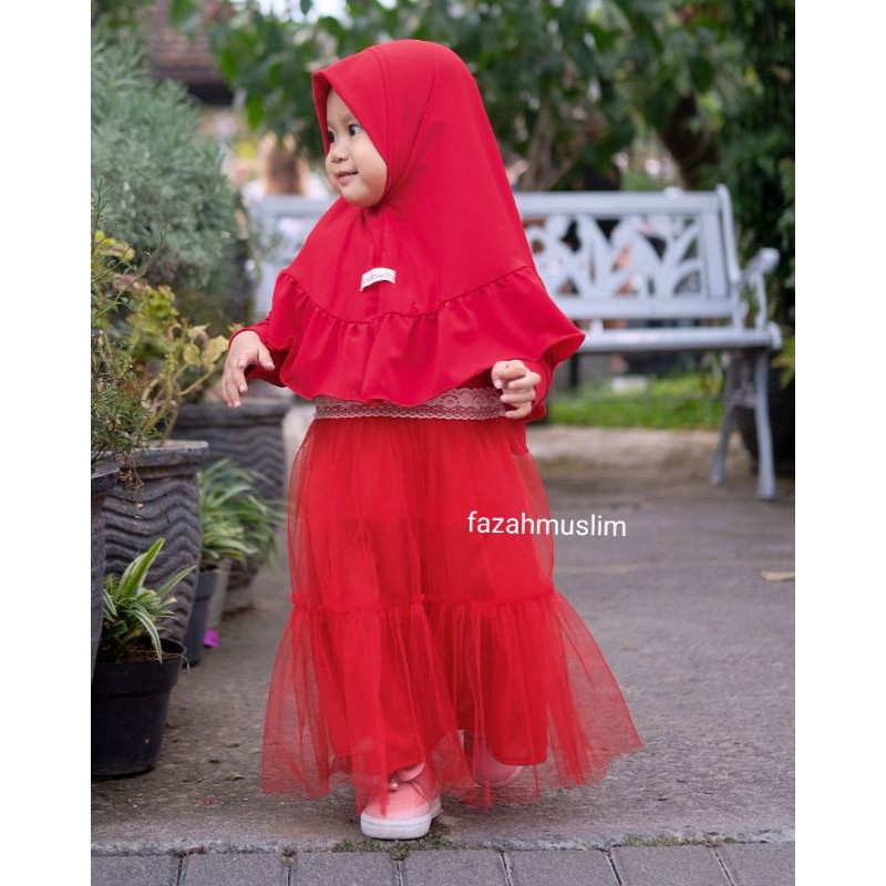 Baju Muslim Gamis Bayi Perempuan, Gamis Brukat Brokat Tulle / Tille Baby,  Baju Muslim Aqiqah Akikah