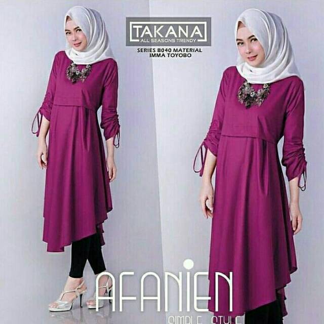 Afanien Tunik, ATASAN, TUNIK, Blouse wanita, atasan wanita, BLOUSE, Fashion muslim, baju wanita