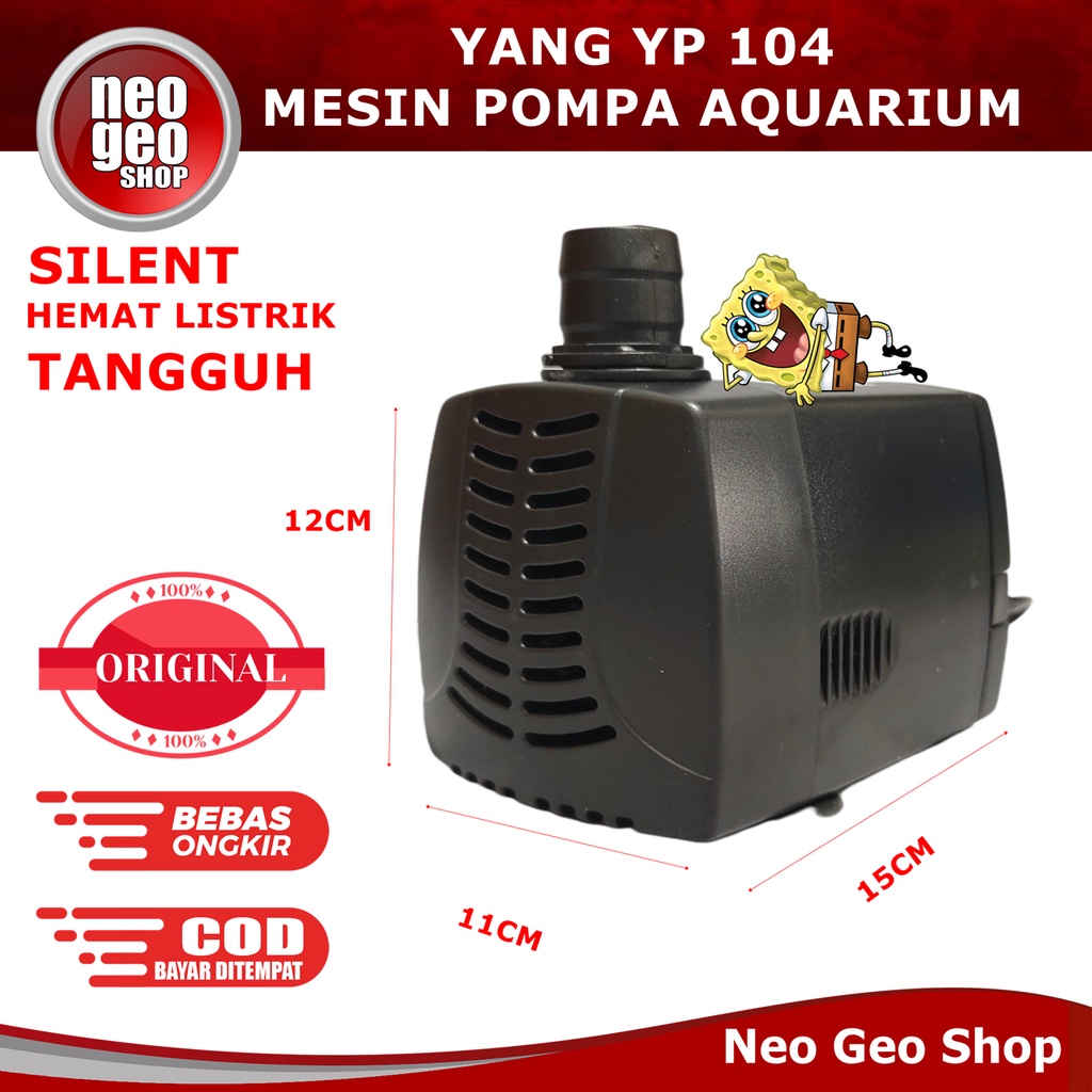 YANG YP 104 YP104 YP-104 Pompa Air Celup Pompa Kolam Aquarium