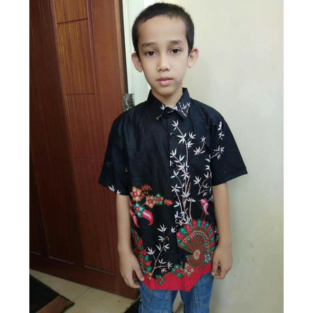 JAVA GA015 gamis anak batik katun halus couplee pekalongan bajubatik grosir murah motif