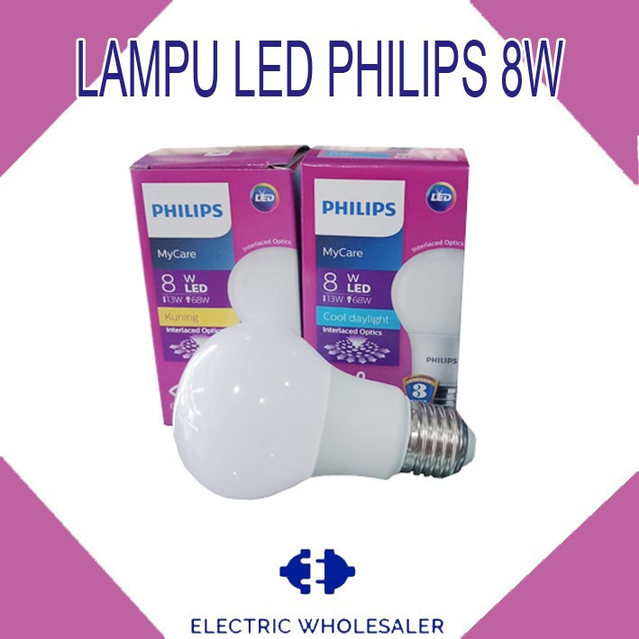 LAMPU LED PHILIPS 8 WATT WHITE