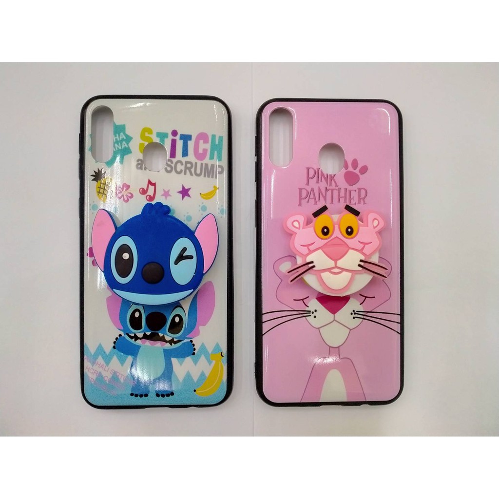 CASE SAMSUNG M20 Case Fuze Glass Popsocket Kartun
