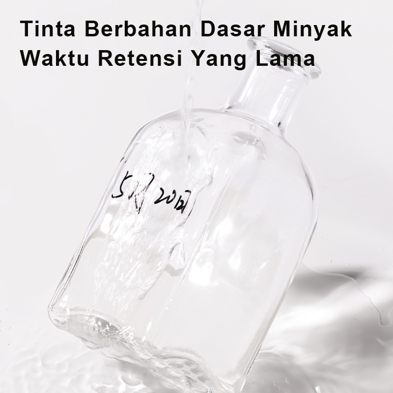 Deli Spidol Permanen Tahan Air Highlighter Pulpen 0.5mm 1.0mm Cepat Kering Hitam 12pcs Spidol Permanent Marker