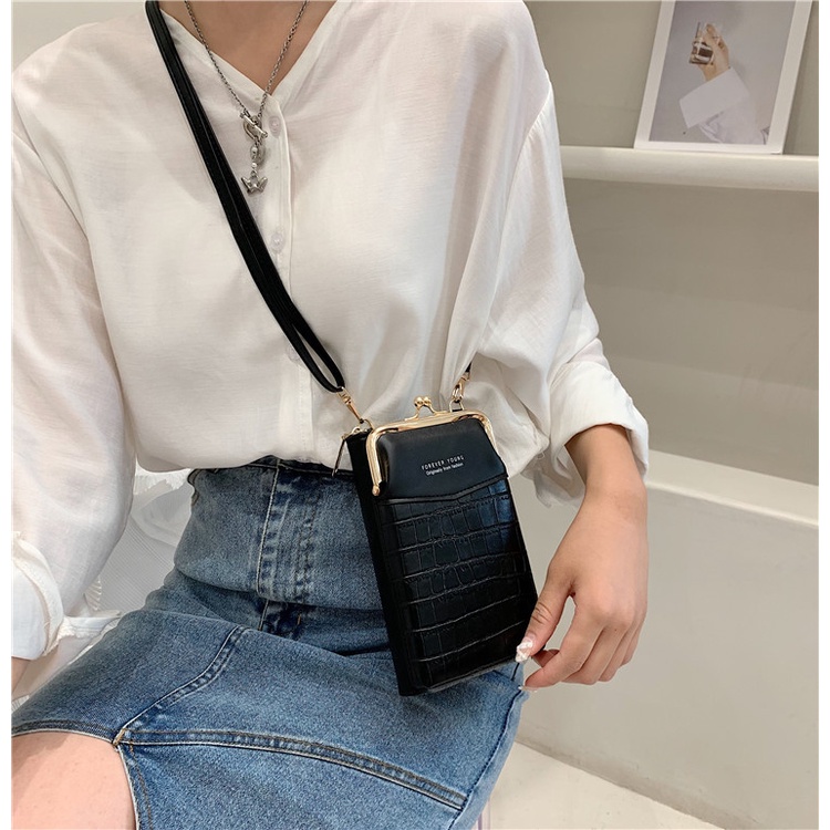 DOMPET HP SELEMPANG WANITA OLDHAM PESTA KULIT CROCO UANG PREMIUM BATAM SLING BAG KOREA REMAJA IMPORT