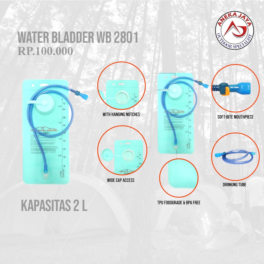 WATER BLADDER DHAULAGIRI WB 2801 KAPASITAS 2 LITER