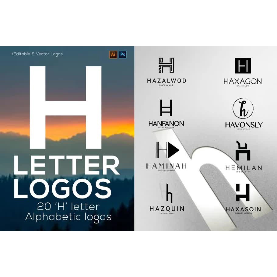 520 A To Z Logos Bundle - Photoshop &amp; Illustrator