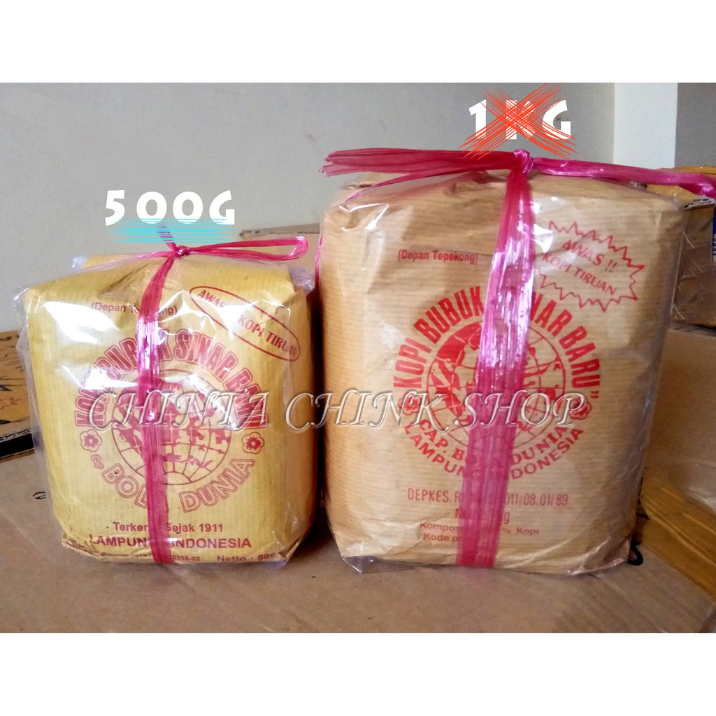 

Kopi Bubuk Sinar Baru Cap Bola Dunia Kemasan Lama 500g