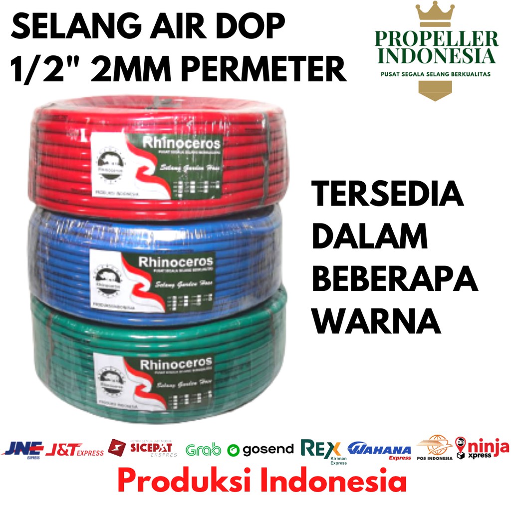 Selang Air Dop 1/2 2MM PERMETER Selang Air Taman Selang Air Cuci Motor