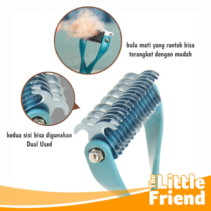 Sisir Grooming Bulu Rontok Kucing Anjing Tipe Long Hair Knotted Comb