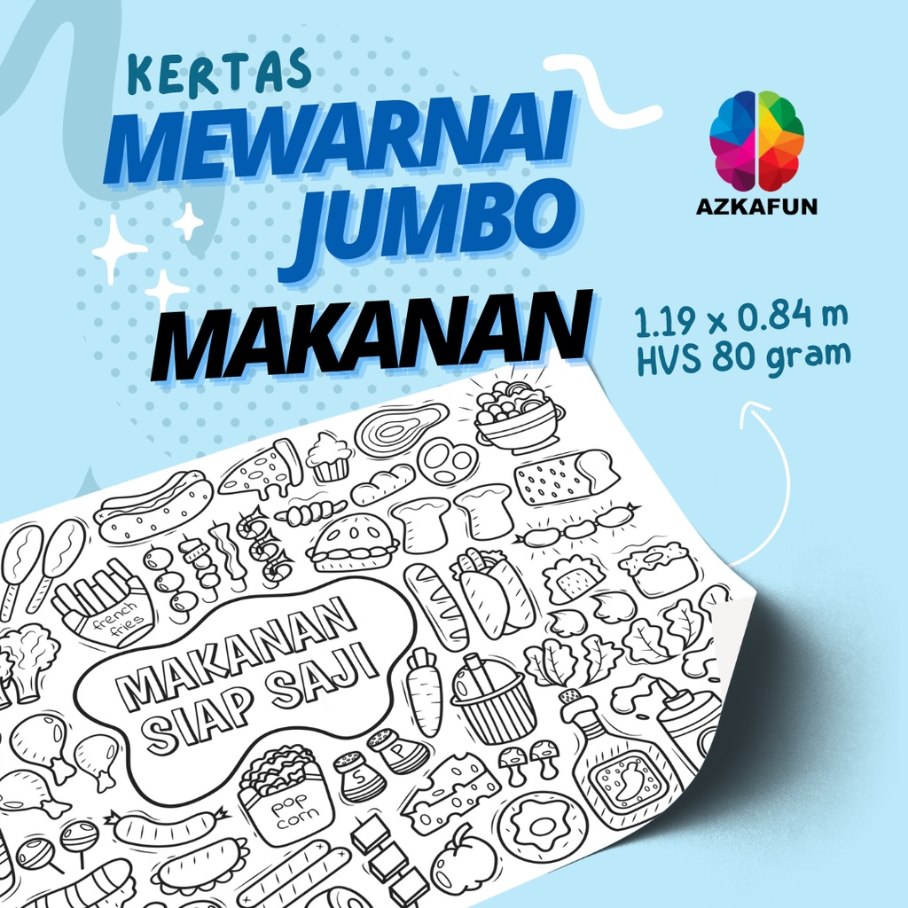

Kertas Mewarnai Jumbo MAKANAN - mewarnai besar - Giant Coloring Page