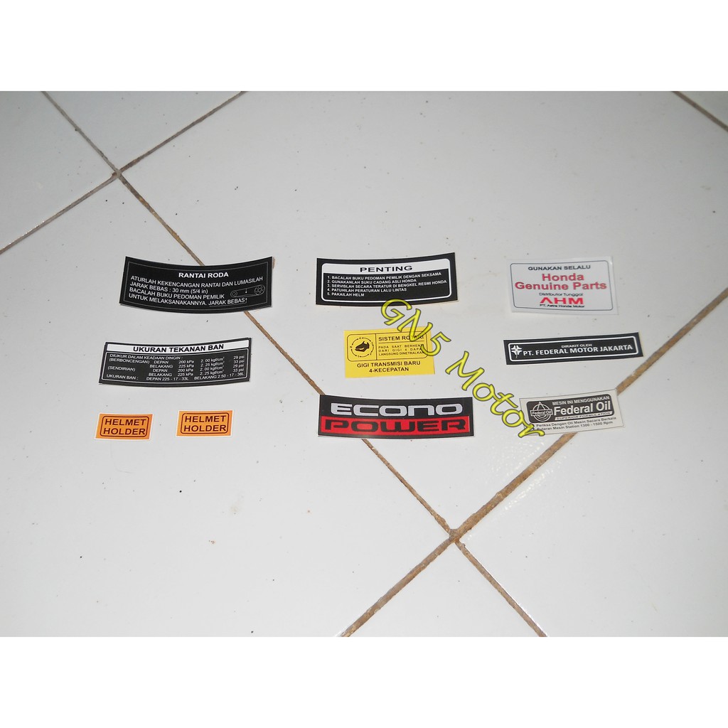 Stiker Pelengkap Astrea Grand Hitam Black Engine Shopee Indonesia