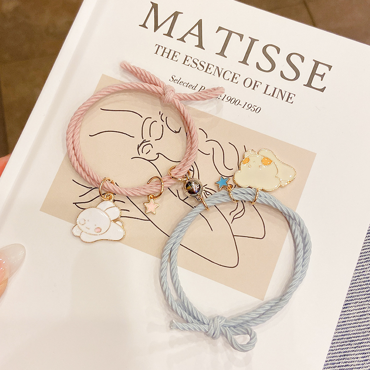 2pcs Gelang Magnet Motif Kartun Untuk Pasangan