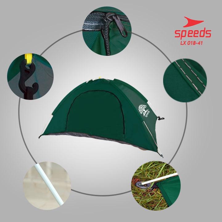Tenda Camping 120x200x90 SPEEDS Tenda Lipat Tent Kapasitas 1-2 Orang Otomatis Indoor Tenda Gunung 018-41