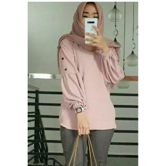Atasan blouse balon terlaris bahan itycrepe-4