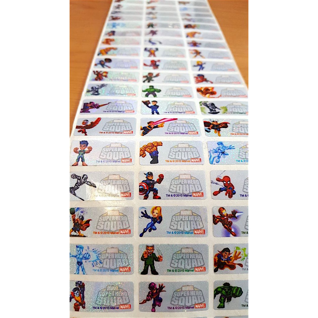 

Label nama stiker waterproof premium Super Hero Squad Ori