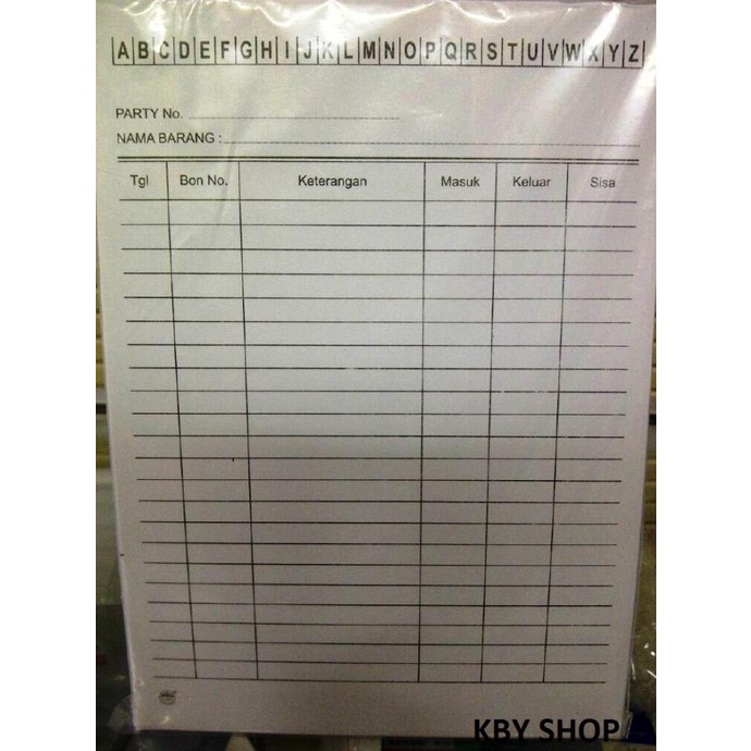 

KARTU STOK (PERSEDIAAN BARANG)