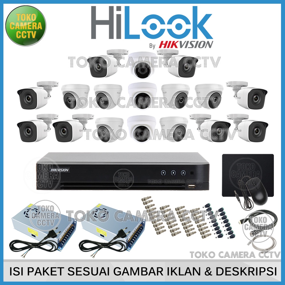 PAKET CCTV HILOOK 2MP 32 CHANNEL 17 KAMERA