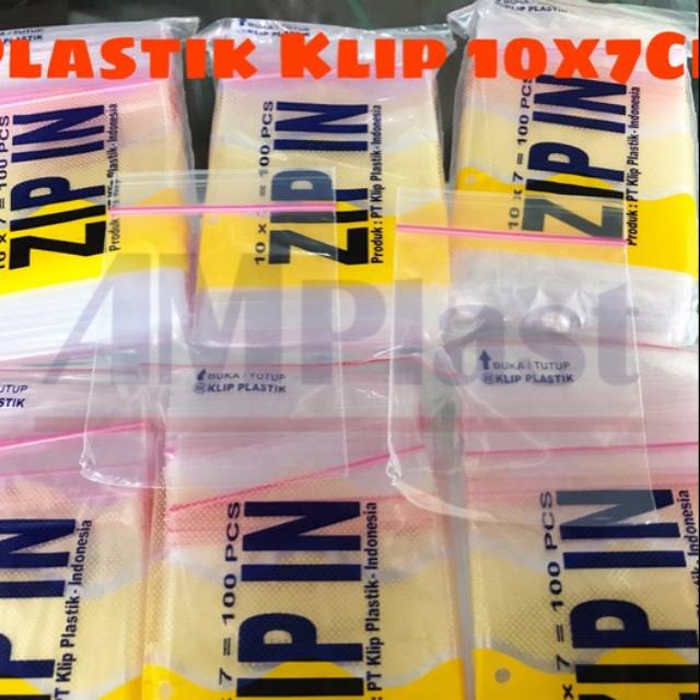 Jual Plastik Klip Zipper Clip Plastic Bening Obat Sambal 7 X 10 Cm Isi