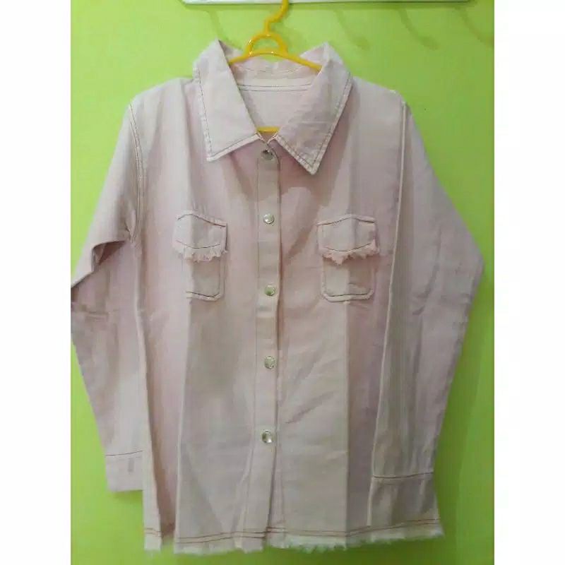 Preloved Jaket Jeans Pink