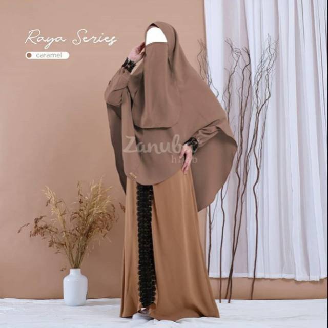 Gamis Raya Series Zanuba Caramel Original