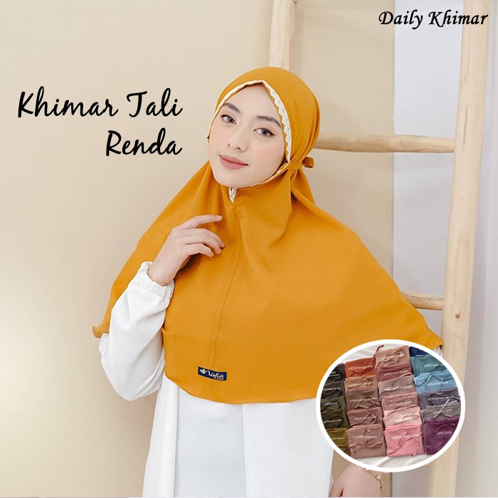 AV - JILBAB RENDA INSTAN DIAMOND / JILBAB MURAH POLOS GRATIS ONGKIR