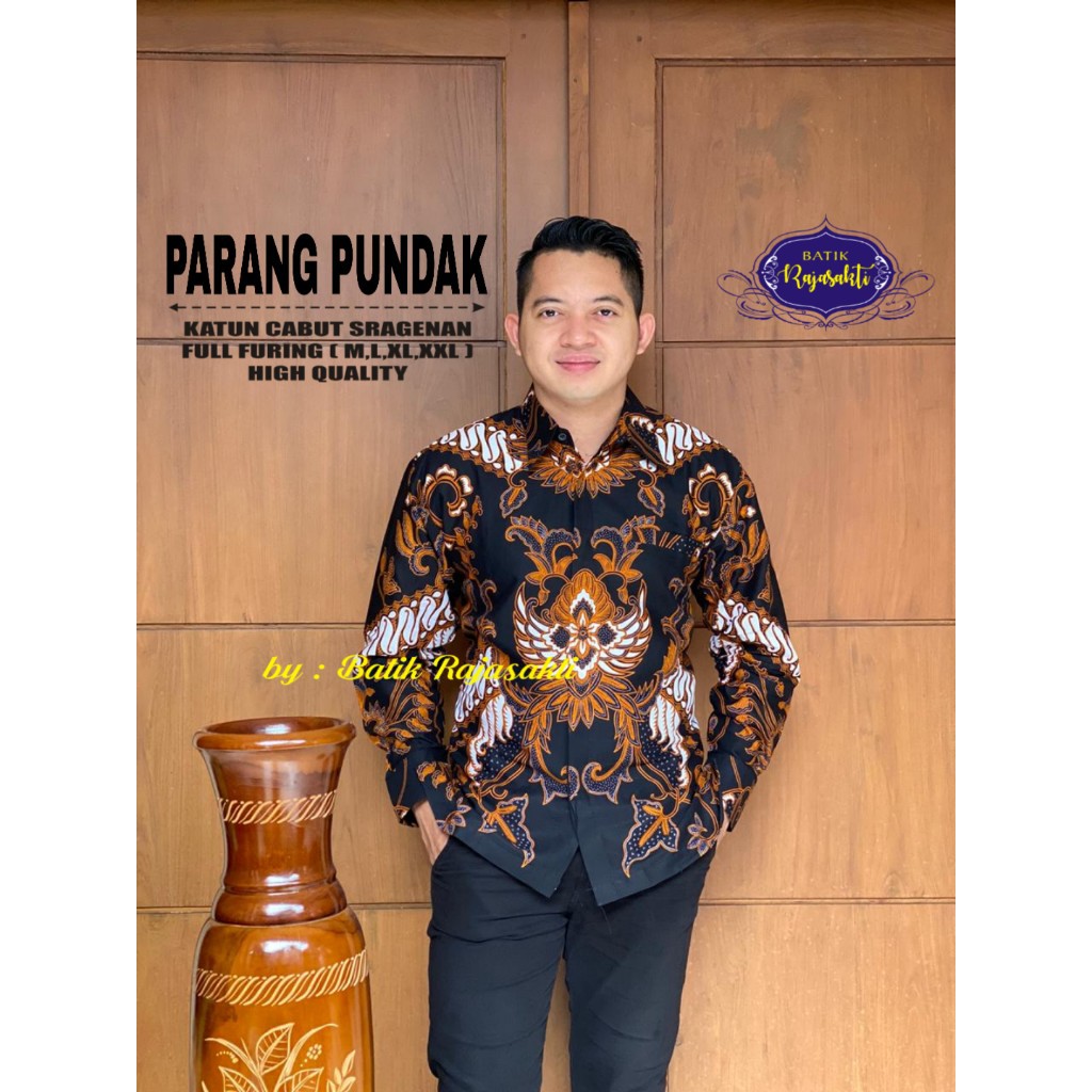 PARANG PUNDAK RAJASAKTI KEMEJA BATIK SOLO PRIA LENGAN PENDEK LAPIS FURING ATASAN BATIK PREMIUM MODERN KATUN HALUS BAHUWIRYA  BANAMITRA BANAMITRA PUTIH BANGSAWAN BAYU PUTRA BERLIAN BIRU BHARATAYUDA BIMASENA BIRENDRA BIRU INDAH BRAHMAKERTA BRAHMAKERTA MERAH