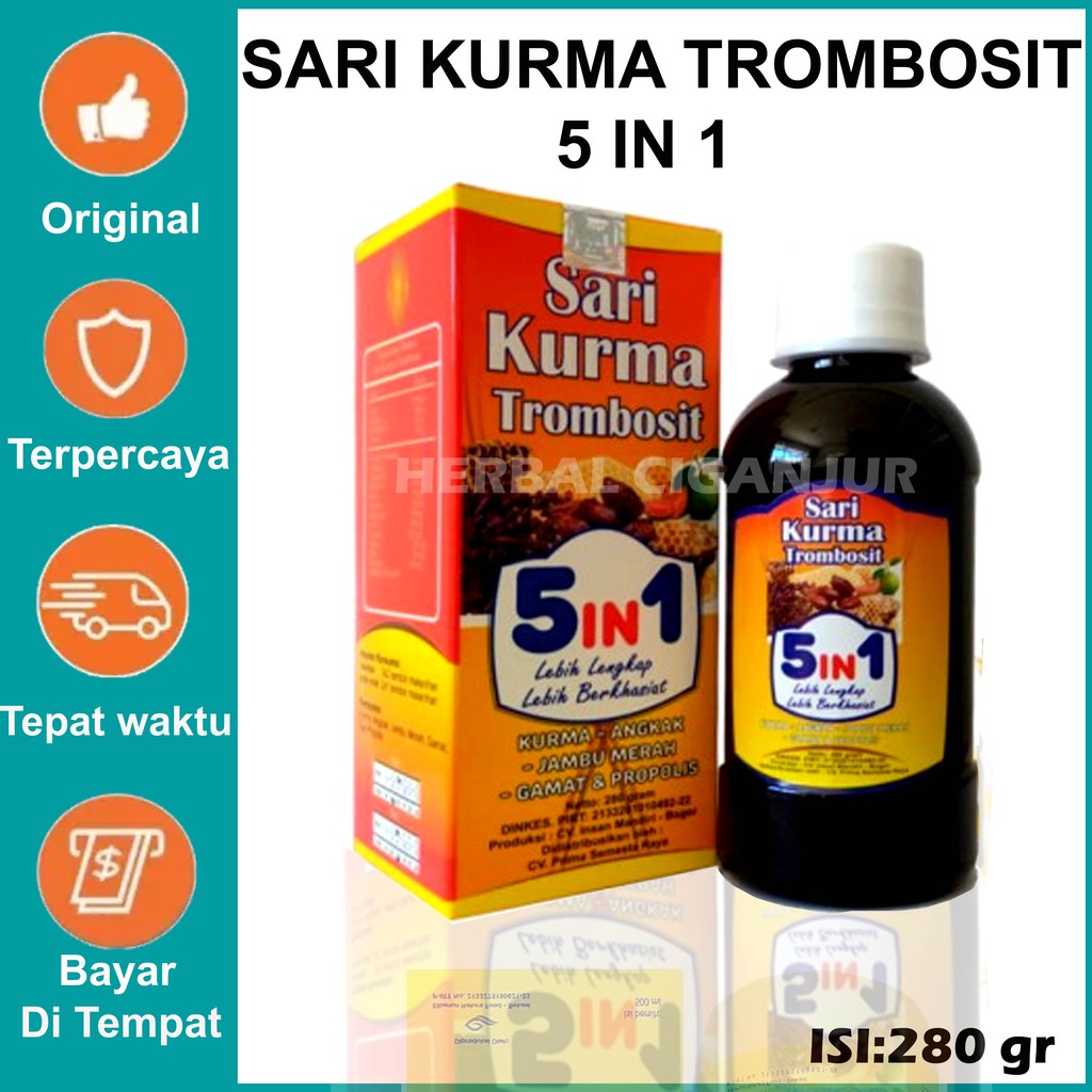 Sari Kurma Trombosit 5 In 1 280gr