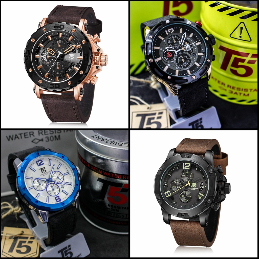 JAM TANGAN T5 H3641 H3639 ORIGINAL TERMURAH BERGARANSI FREE BATREI CADANGAN