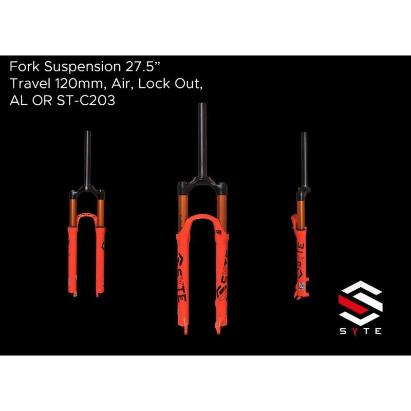 FORK AIR SUPENSION DEPAN MTB 27.5 LOCK OUT SYTE C203
