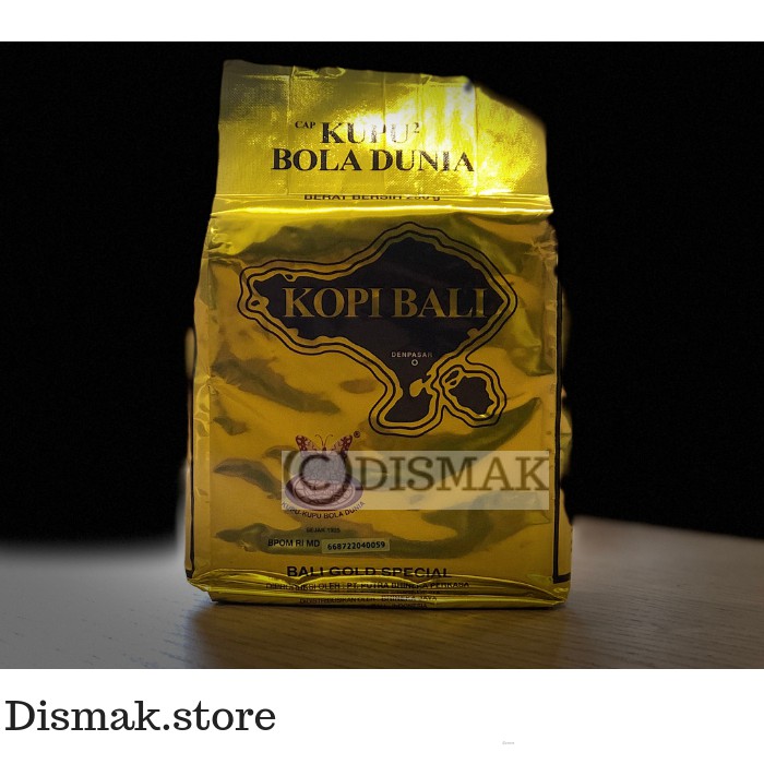 

Kopi Bali cap Kupu Kupu Bola Dunia GOLD