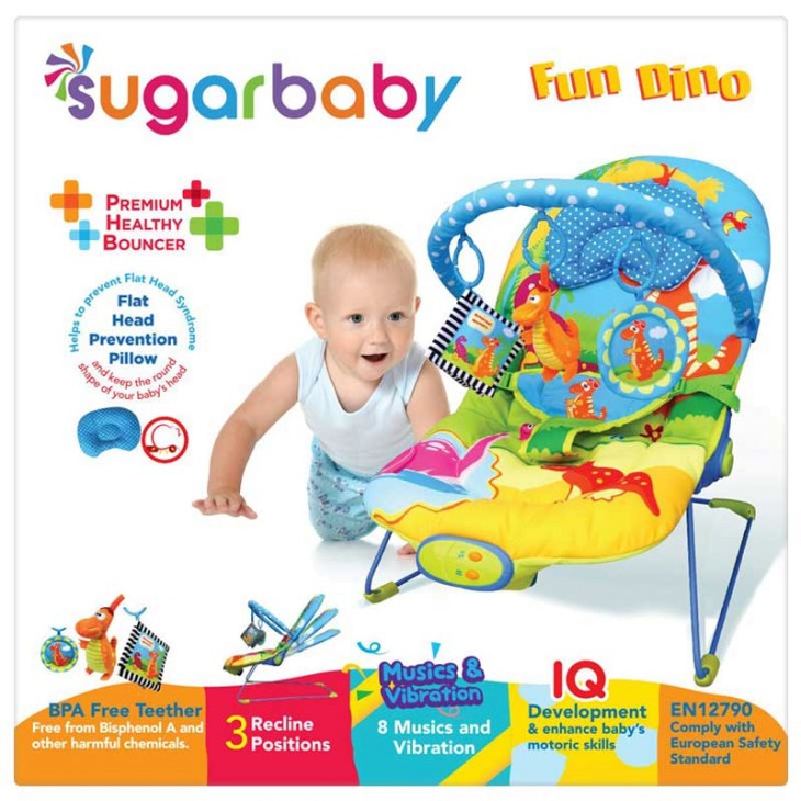 Promo !! PROMO!! SUGARBABY BOUNCER 3 Recline -  Bear and Friends - SUGAR BABY 3 REC MURAH