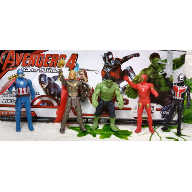 AVENGER SET ISI 5 dan 4 mainan figur avengers