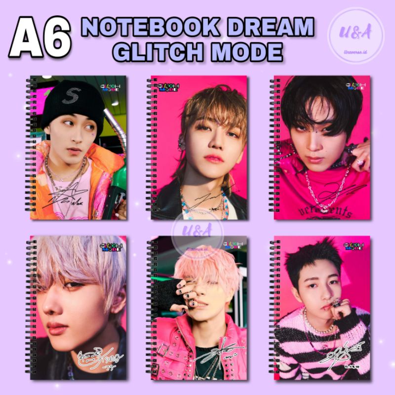 

[TERLARIS] NOTEBOOK A6 NCT DREAM GLITCH MODE Glitch ver. Jaemin Jeno Mark Buku Murah