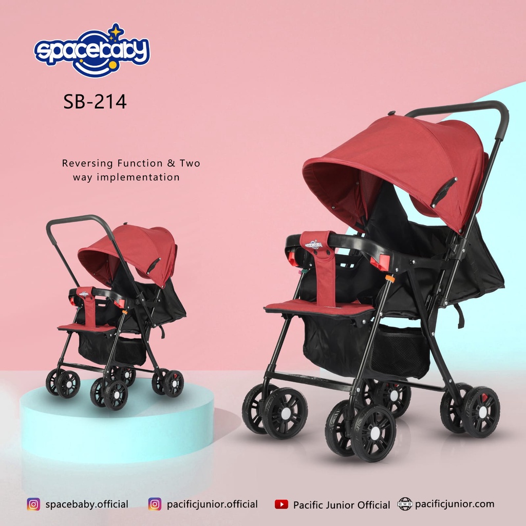 SPACE BABY Stroller SB 204  SB 214 SB 6202 Kereta Dorong Bayi SPACEBABY  SB204 SB214 SB6202 [ * FREE PACKING DUS ALAS ]