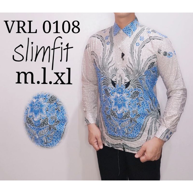 HEM kemeja batik slimfit kemeja pria modern