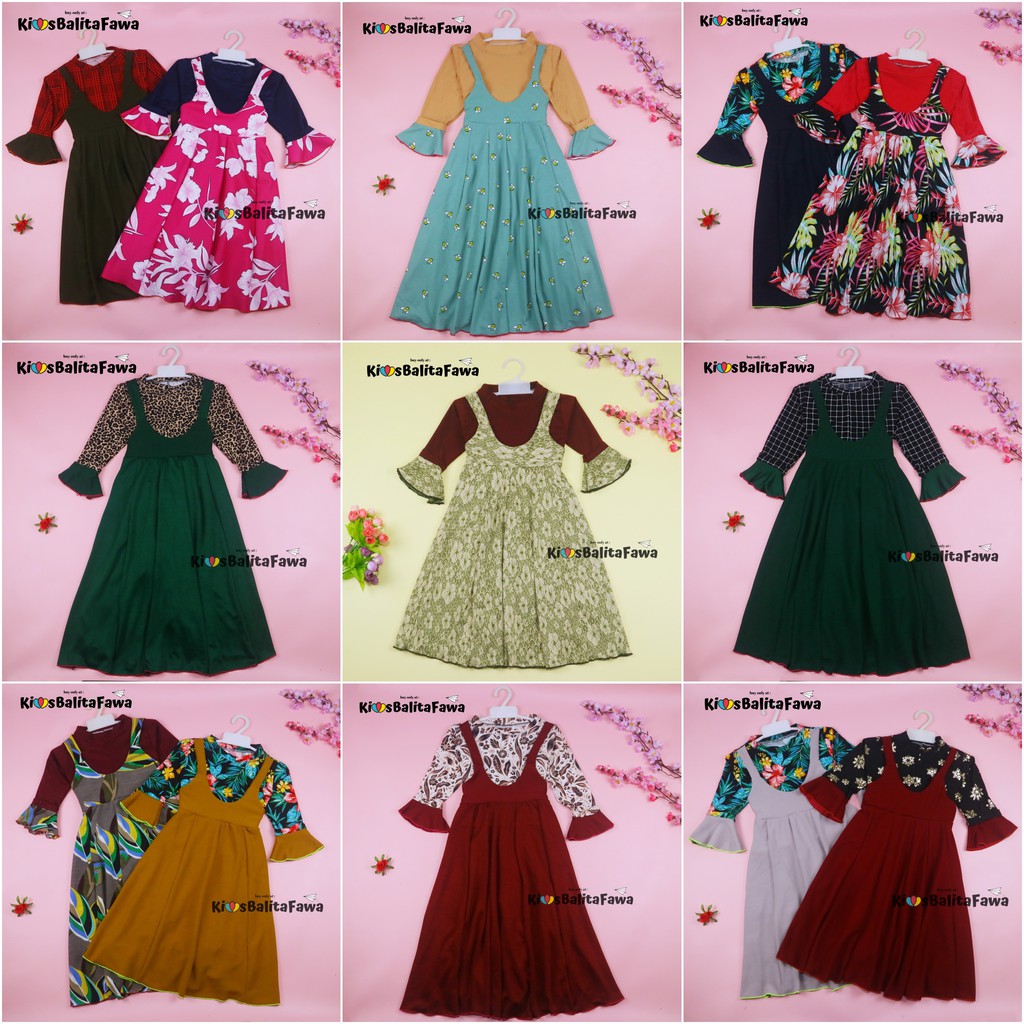 Gamis Aisyah uk 3-9 Tahun / Long Dres Baju Ngaji Anak Perempuan Murah Adem Gamis Lebaran [EXPORT]