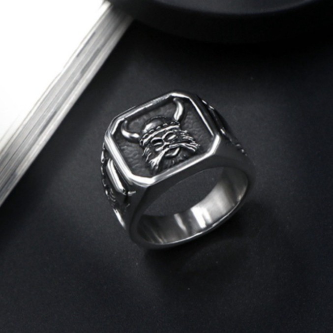 SEUSUK Vintage Fashion Men Vikings Berserker Punk Ring Jewelry Cool Rock Ring