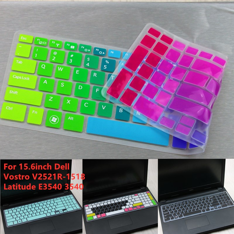 For 15.6 Inch Dell Vostro V2521R-1518 Latitude E3540 3540 Soft Ultra-thin Silicone Laptop Keyboard Cover Protector