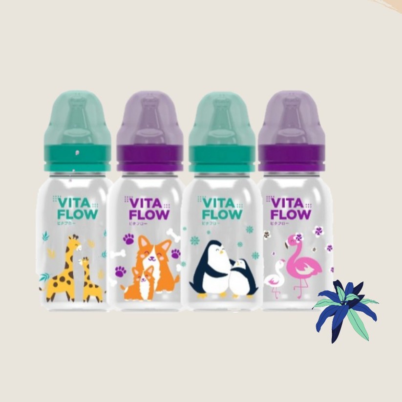 Vitaflow Botol Susu Bayi Multifungsi 140 ml - Animal Series 140ml