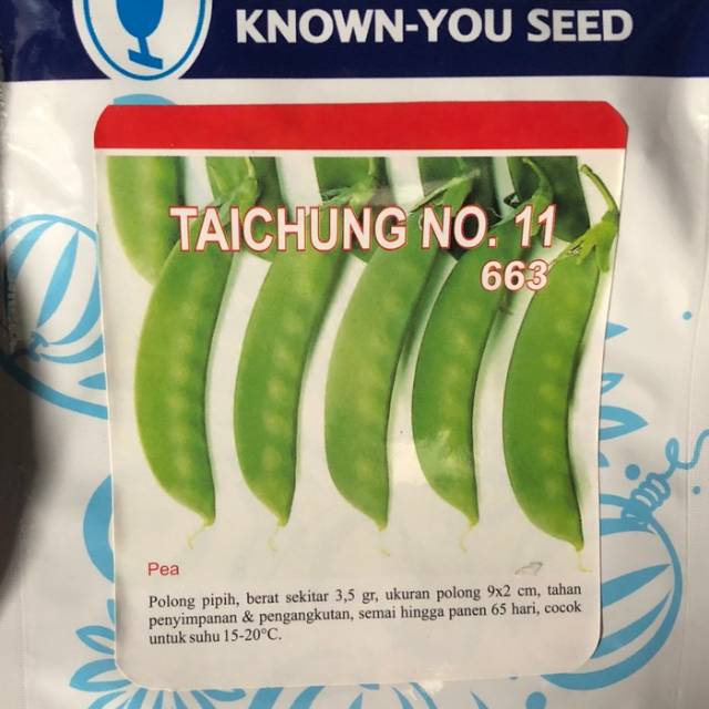 Benih Kacang Kapri Taichung No. 11 Known You Seed (10 Gram)