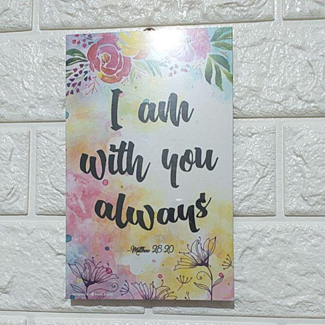 Hiasan Dinding Rohani Matthew 28:20 Uk: 12,5x20cm
