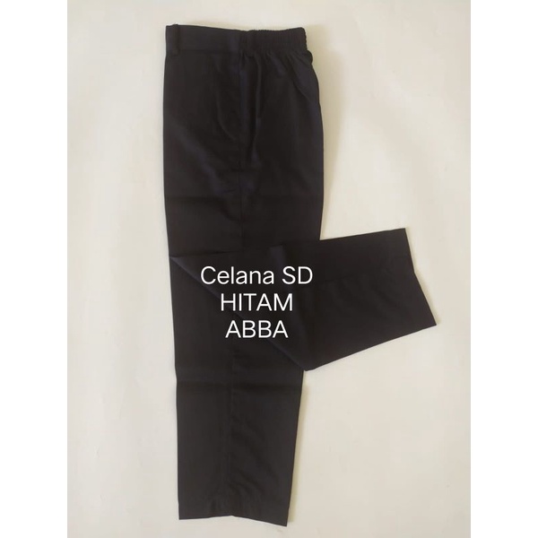 Celana Panjang Pinggang Karet SD Merah, Putih, Cokelat, Hitam, Hijau Merk ABBA