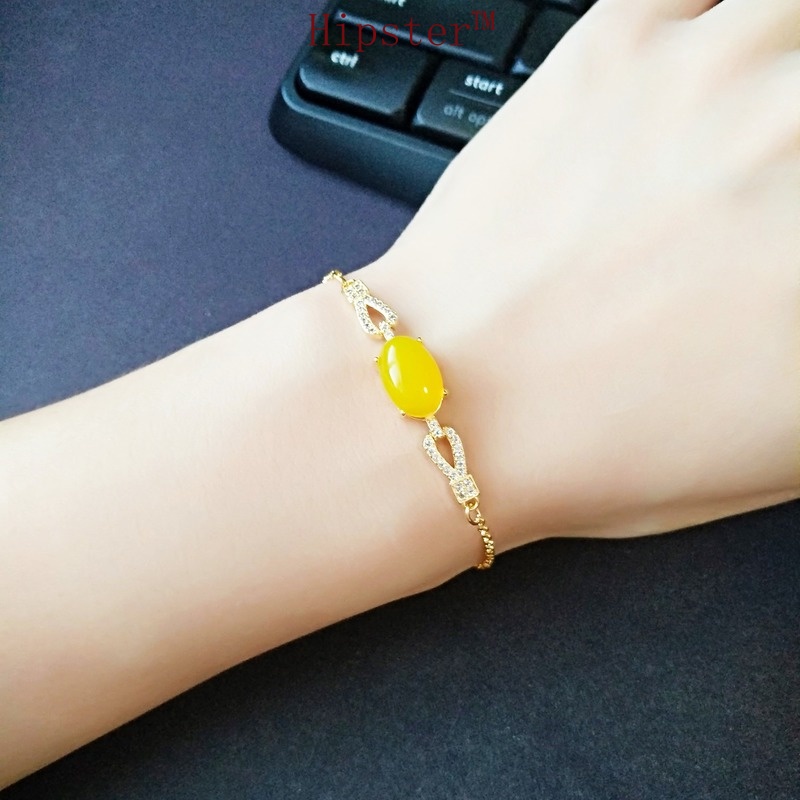 INS Personalized, Stylish and Simple Natural Citrine Temperamental Bracelet