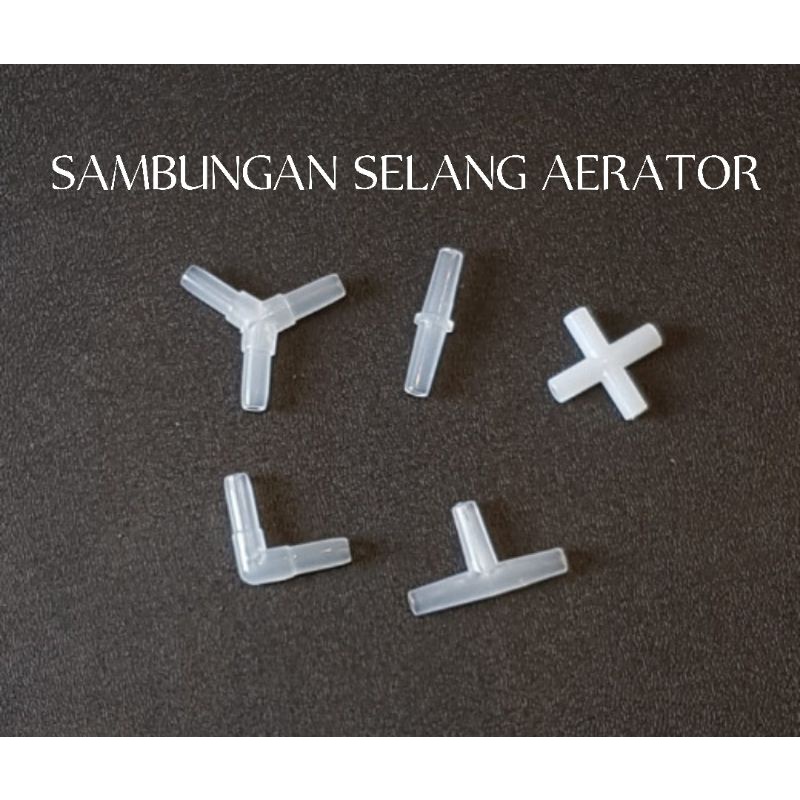 Konektor selang L T Y I + aerator gelembung udara akuarium aquarium kolam
