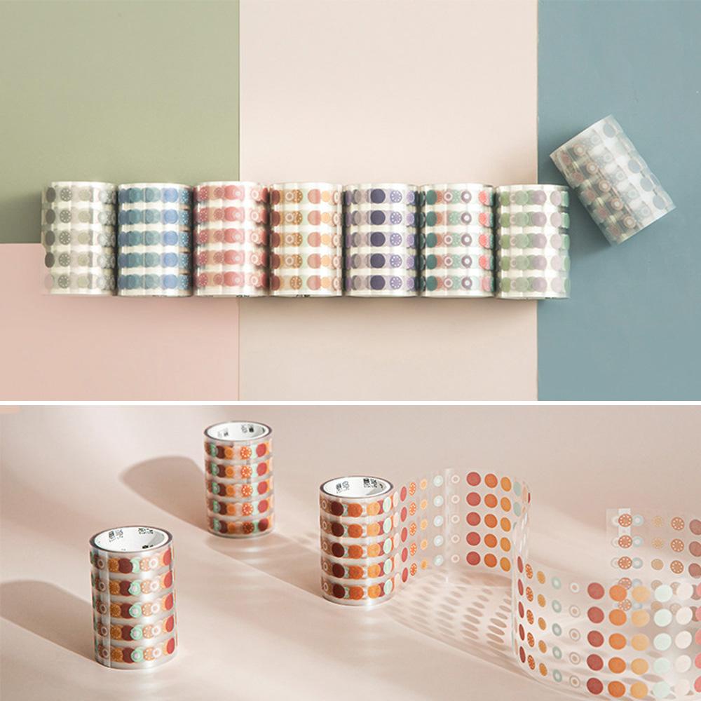 Stiker Label Washi Motif Bunga Multi Warna Untuk Dekorasi Diary / Scrapbook / Sekolah