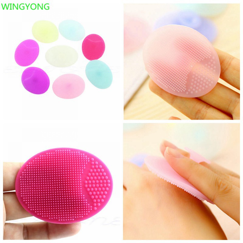 [HIGH QUALITY] Brush Bulat Silikon Lembut Portable Pembersih Wajah Komedo / Pori-Pori Sikat IMPOR